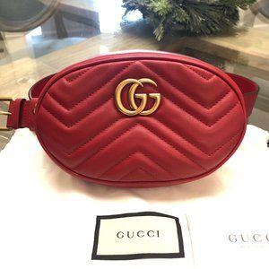 ‼️SOLD‼️Gucci GC Marmont Matelasse Leather Belt Bag